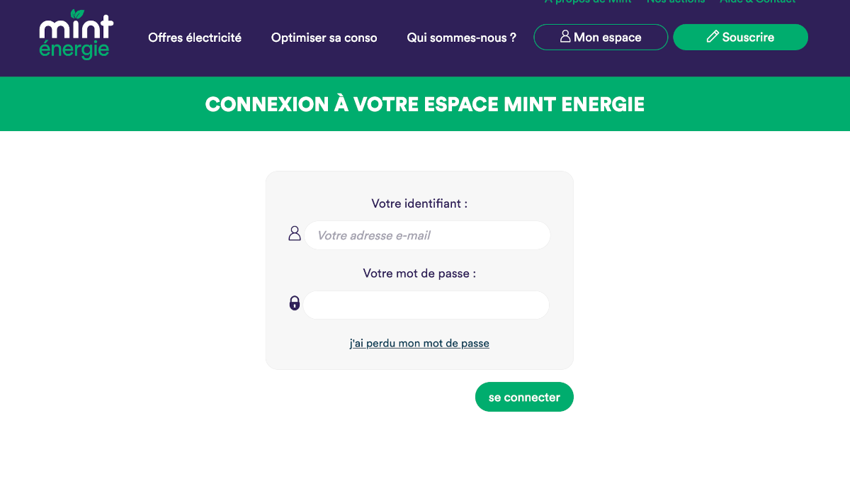 espace client mint energie