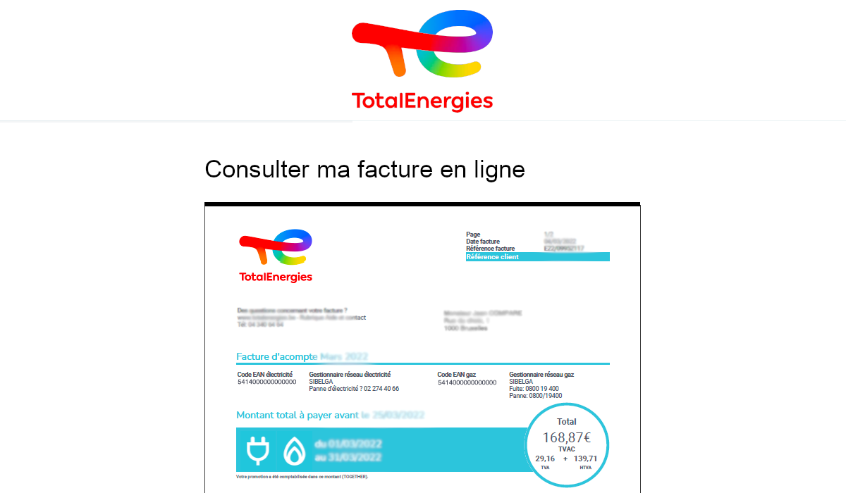 Facture Total Energie Consulter et payer en ligne